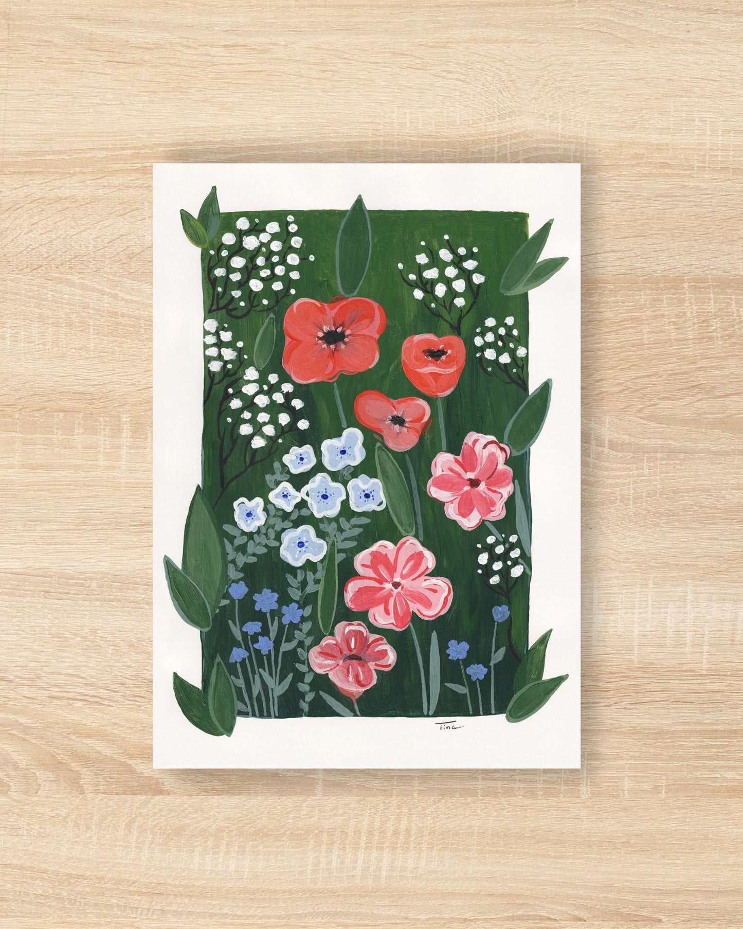 Wildflower Meadow Original Painting - Tinie Studio