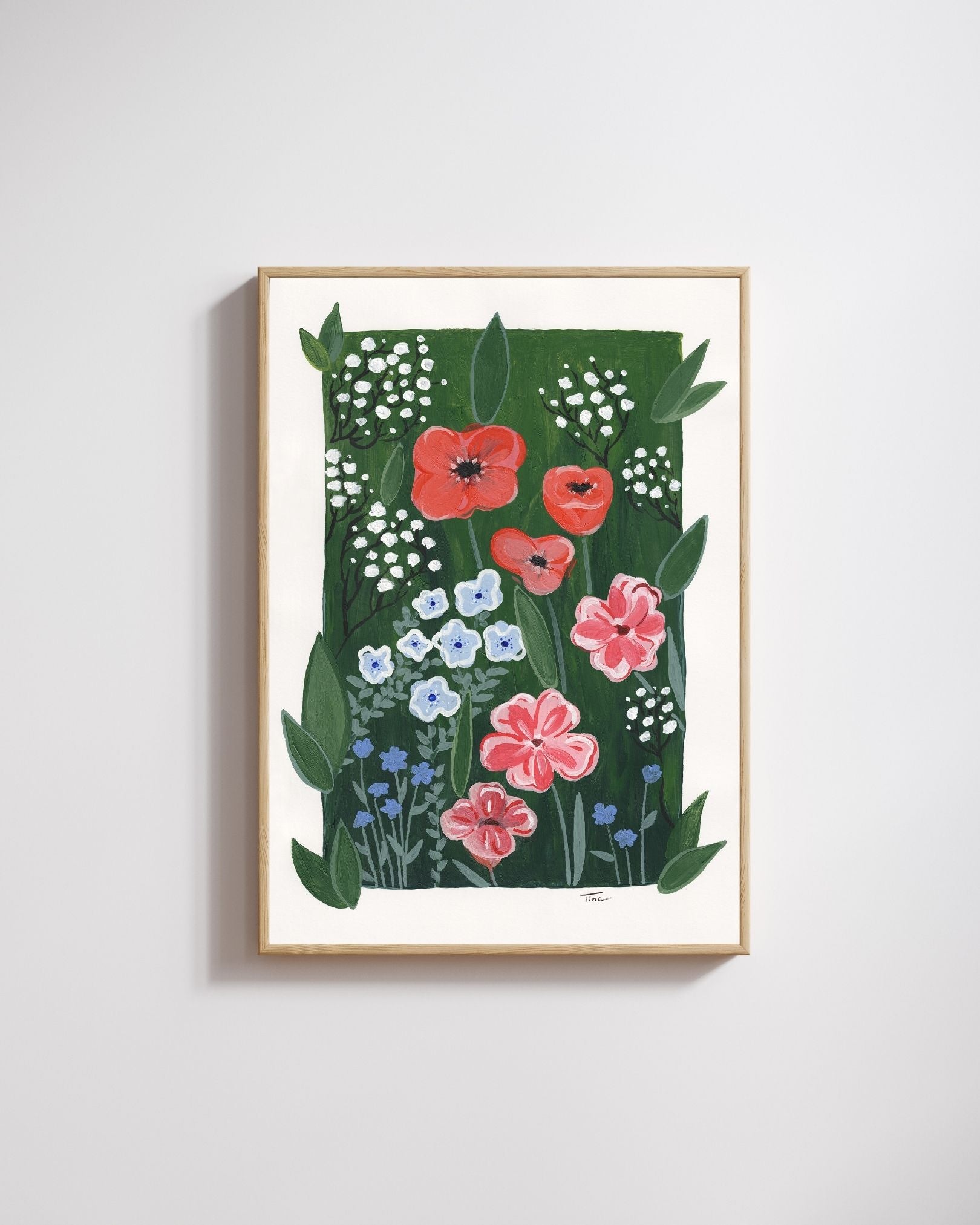 Wildflower Meadow Original Painting - Tinie Studio