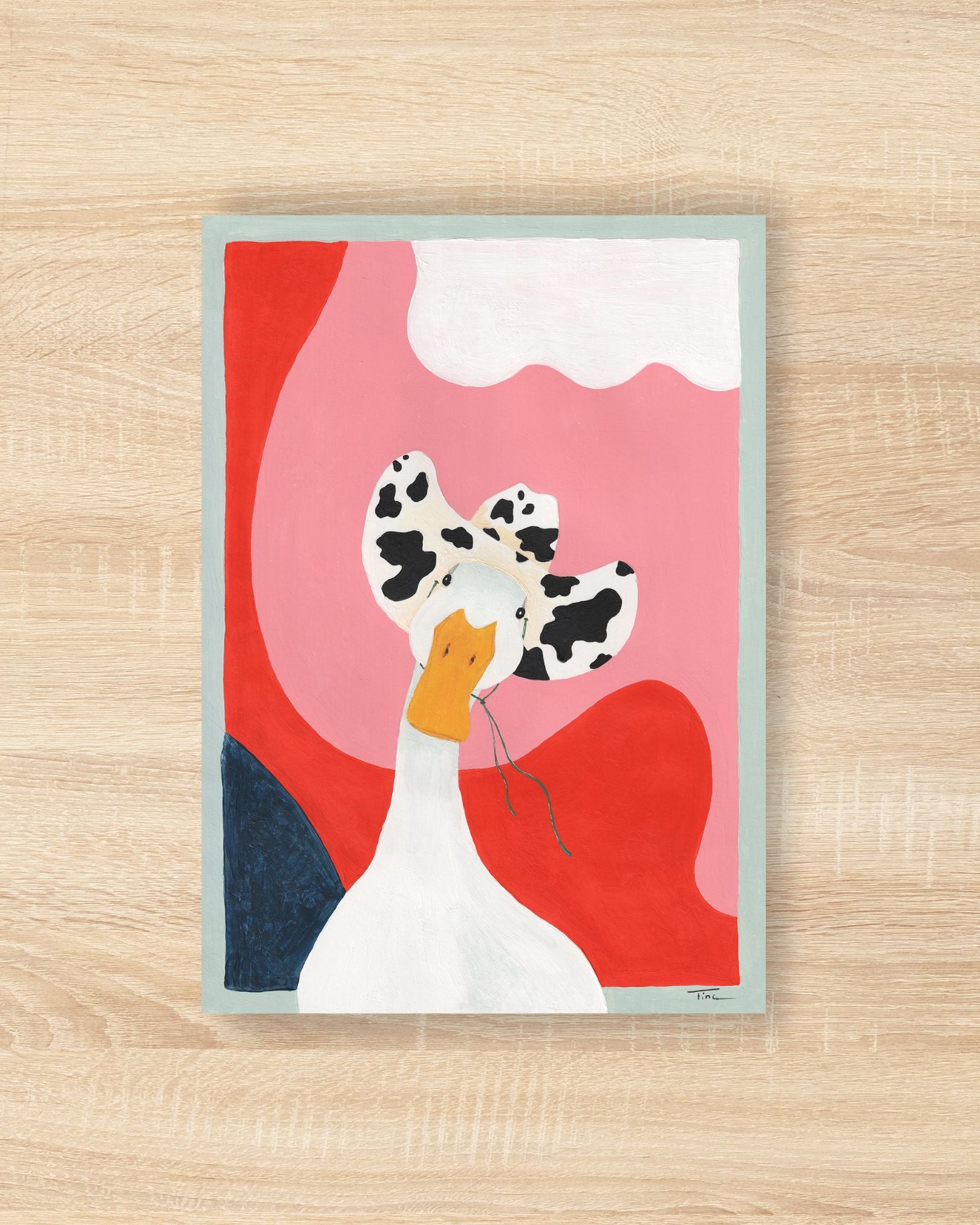 Trippy Cowboy Goose Original Painting - Tinie Studio