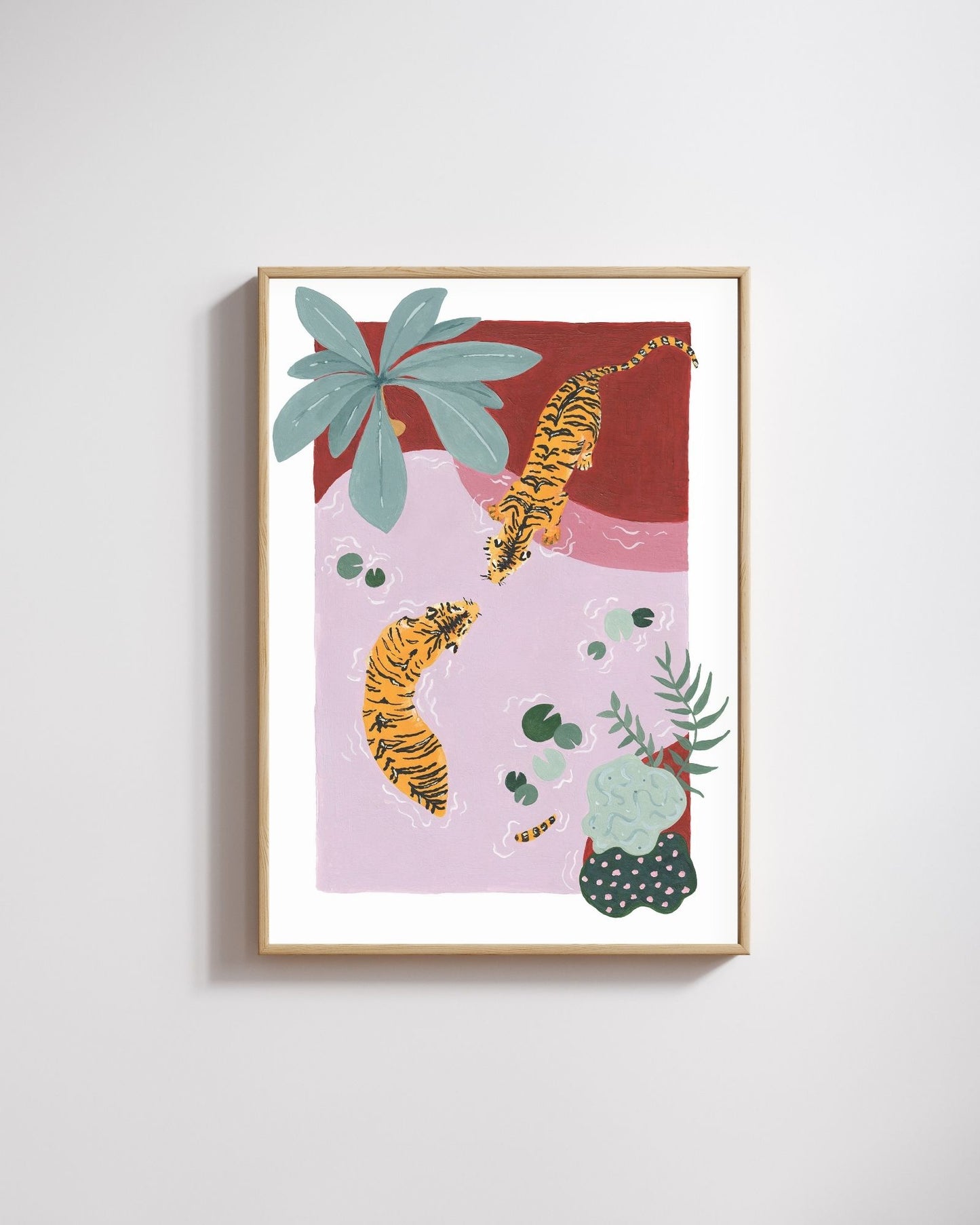 Swimming Tigers Print - Tinie Studio