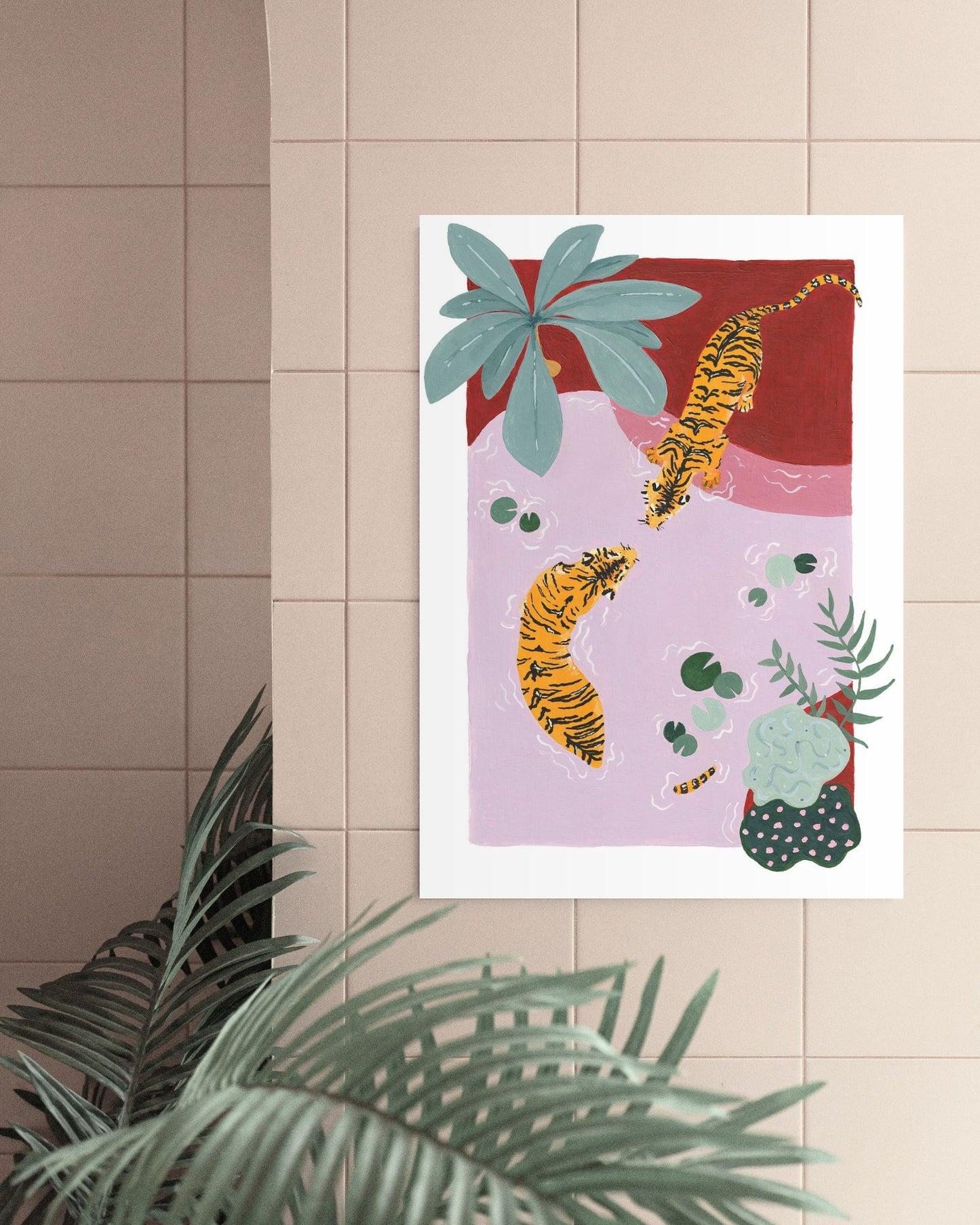Swimming Tigers Print - Tinie Studio