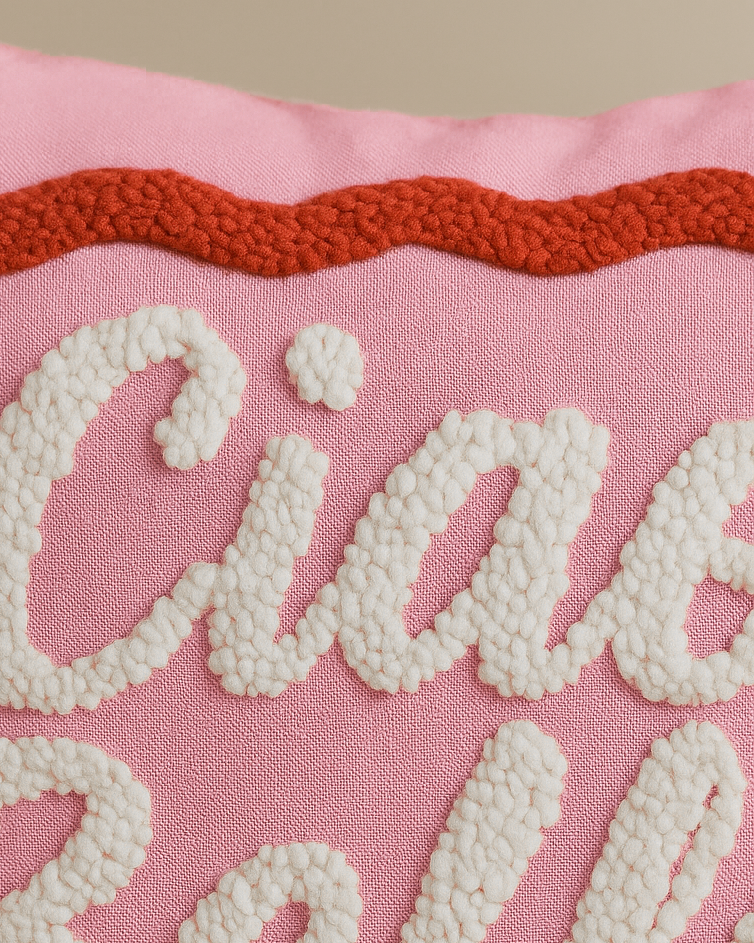 Ciao Bella Punch Needle Cushion - Tinie Studio