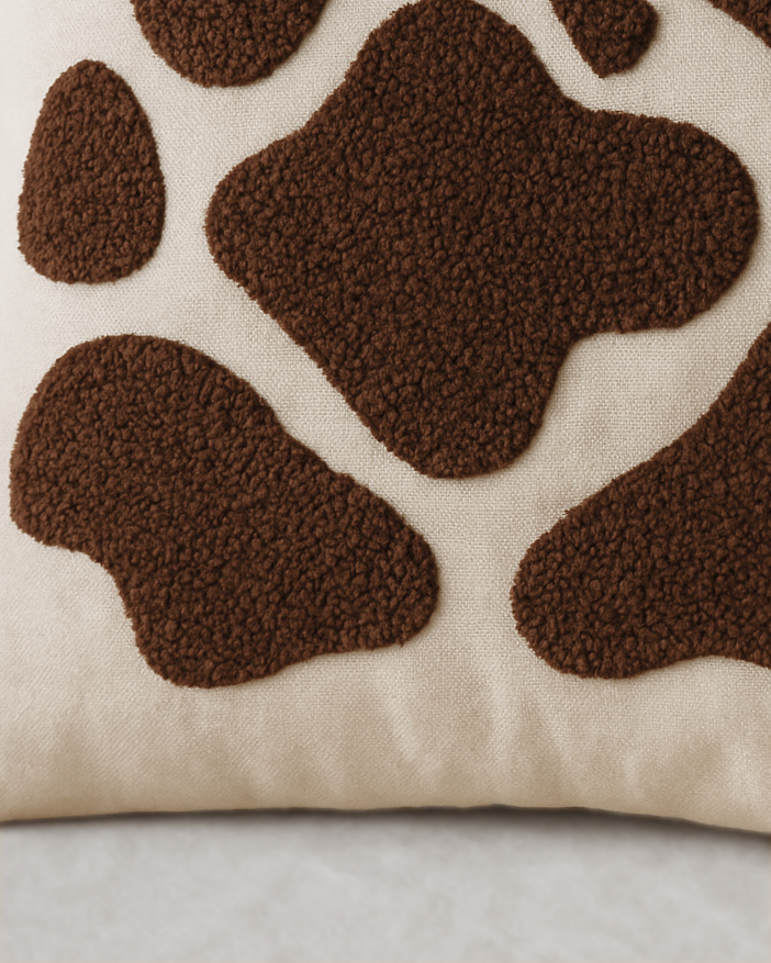 Cozy Cow Punch Needle Cushion - Tinie Studio