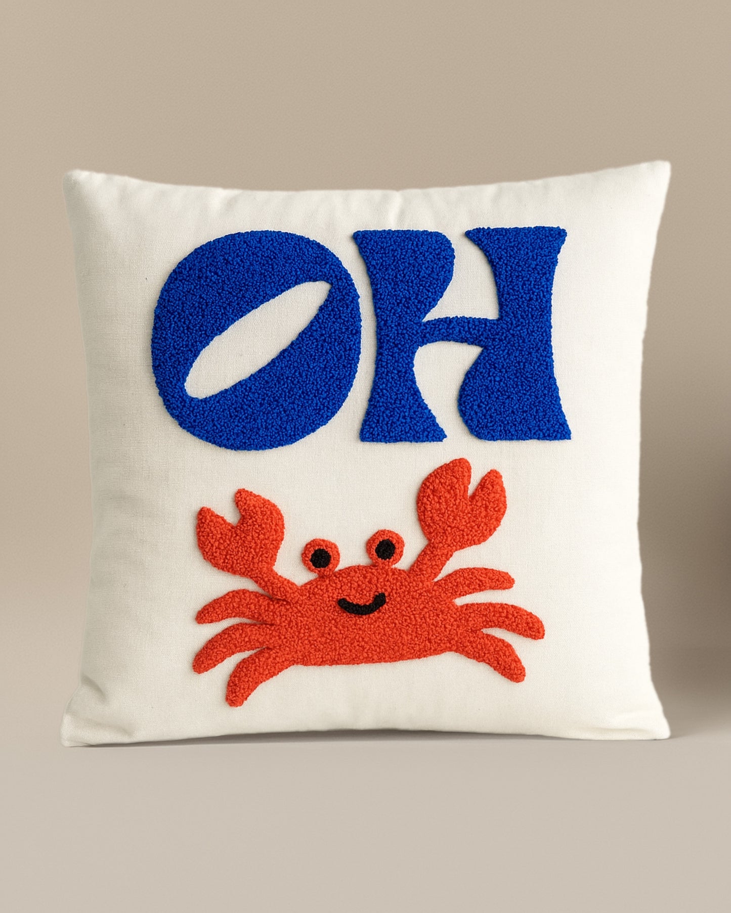 Crabby Punch Needle Pillow - Tinie Studio