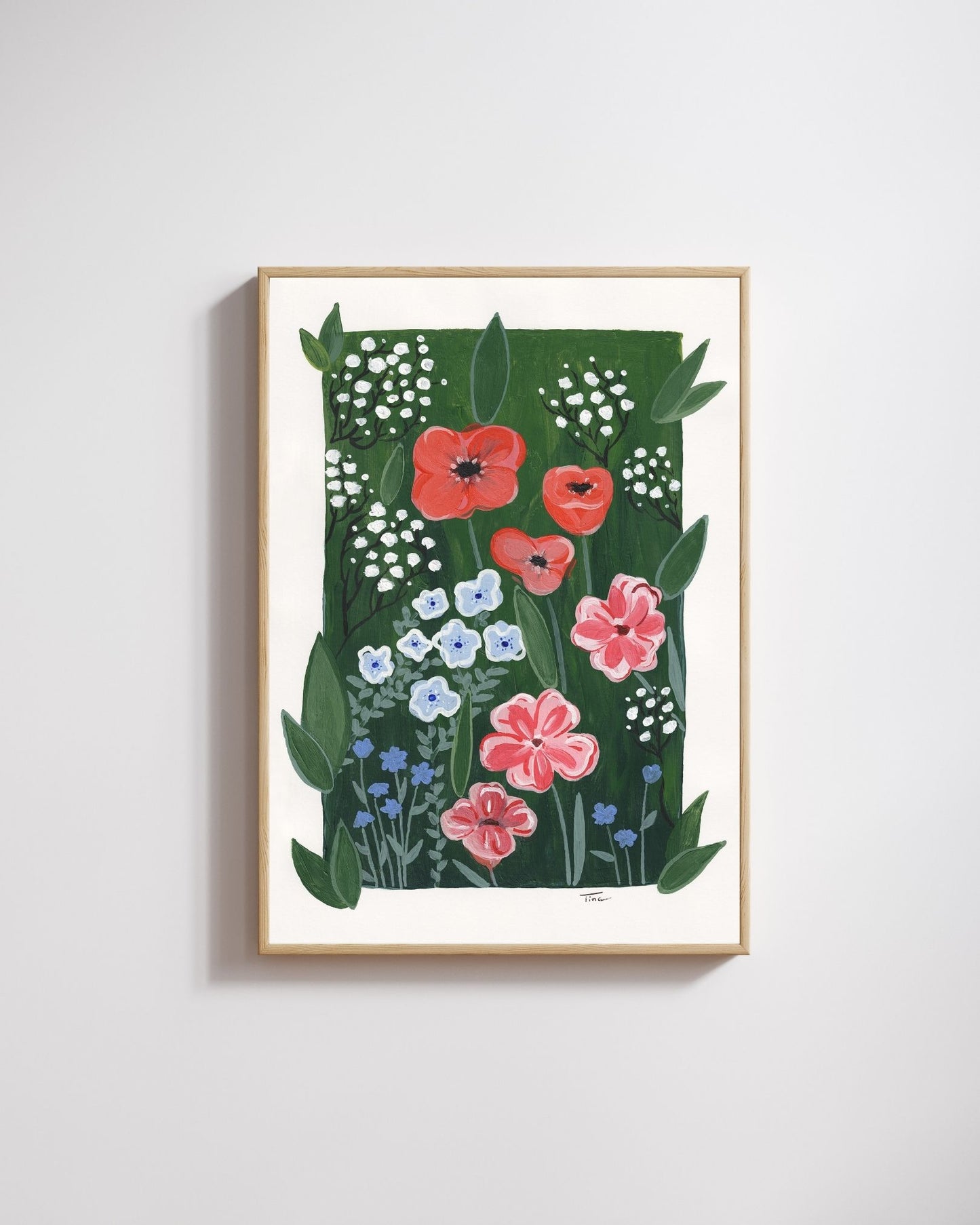 Wildflower Meadow Original Painting - Tinie Studio
