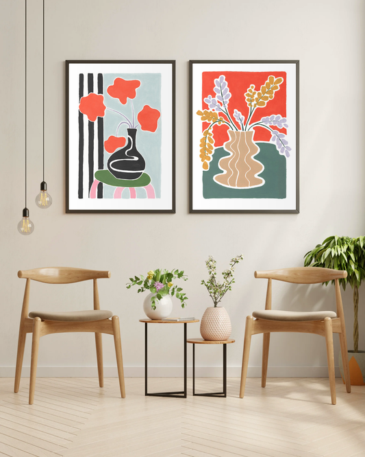 Red Flowers Print - Tinie Studio