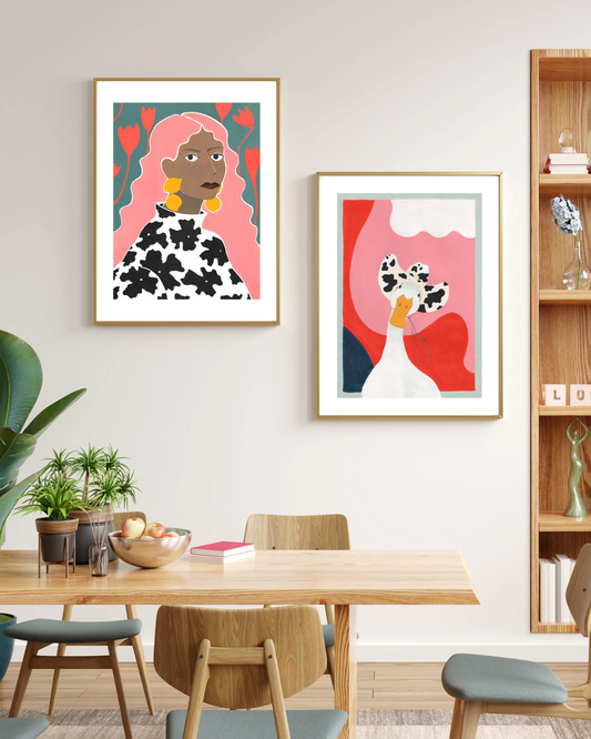 Trippy Cowboy Goose Print - Tinie Studio