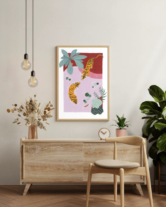 Swimming Tigers Print - Tinie Studio