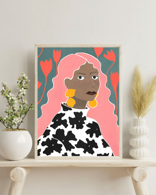 Portrait with Lemons Print - Tinie Studio