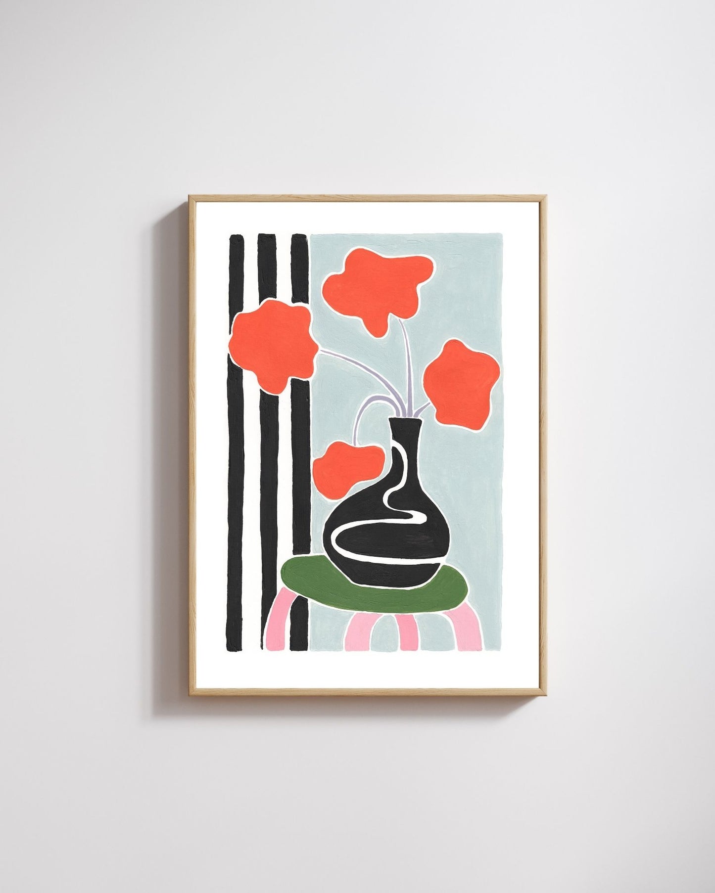 Red Flowers Print - Tinie Studio