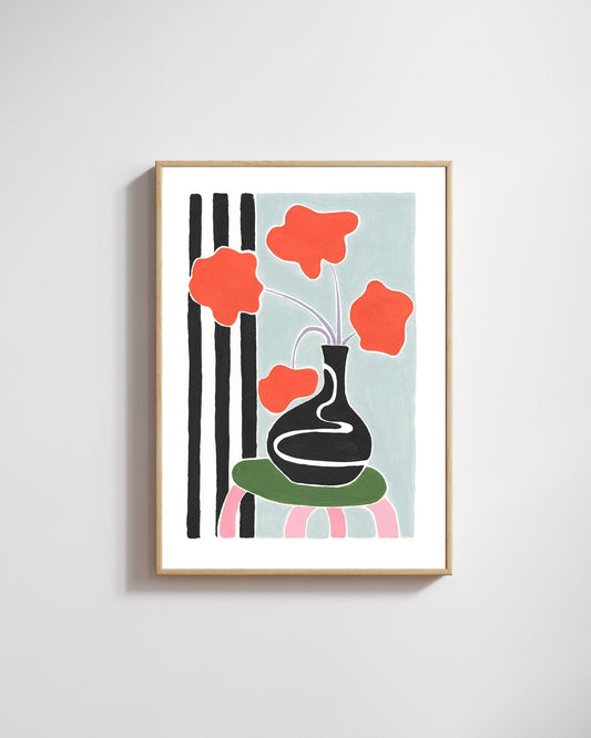 Red Flowers Print - Tinie Studio