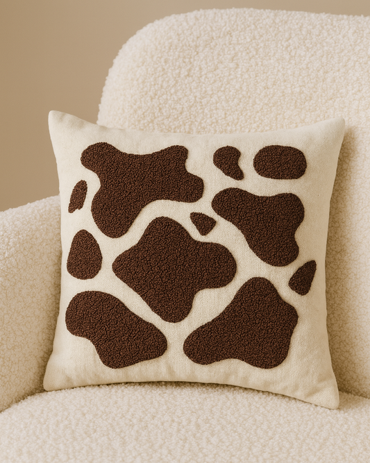 Cozy Cow Punch Needle Cushion - Tinie Studio