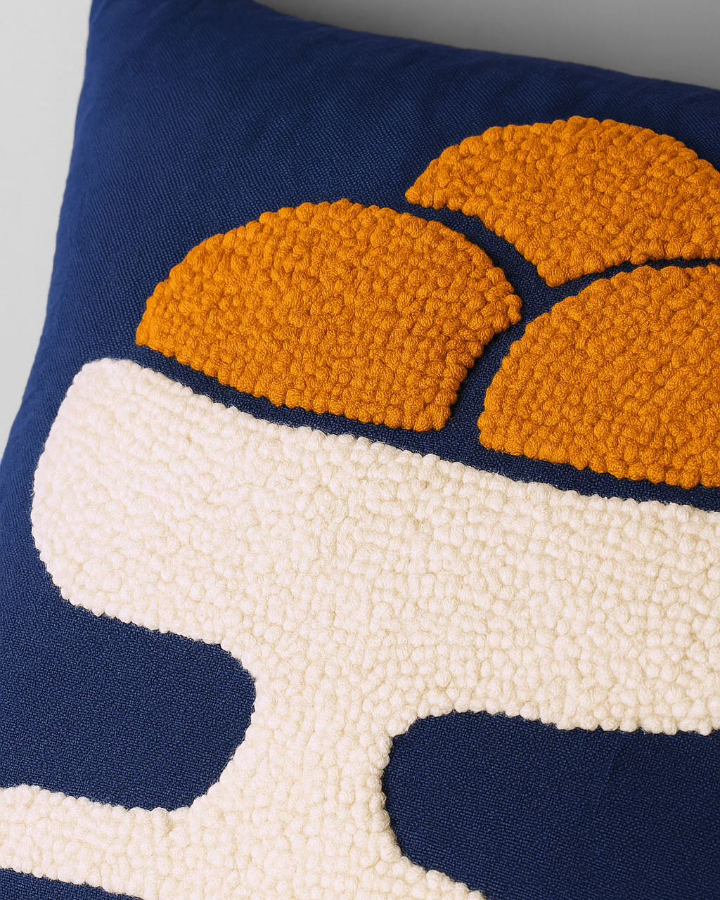 Orange Bowl Punch Needle Pillow - Tinie Studio
