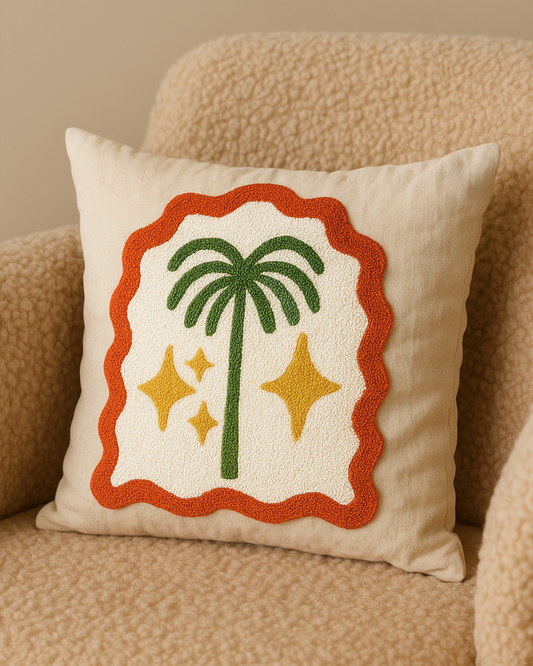 Palm Dream Punch Needle Cushion - Tinie Studio