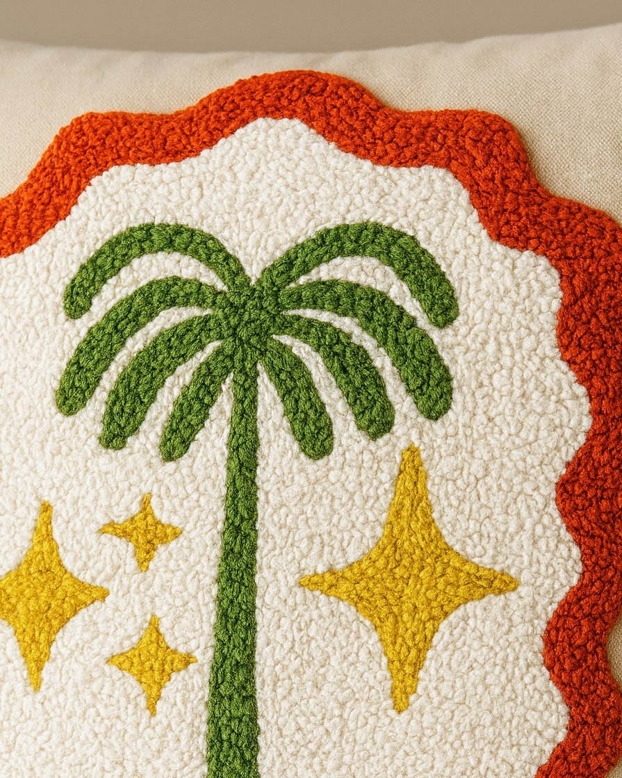 Palm Dream Punch Needle Cushion - Tinie Studio