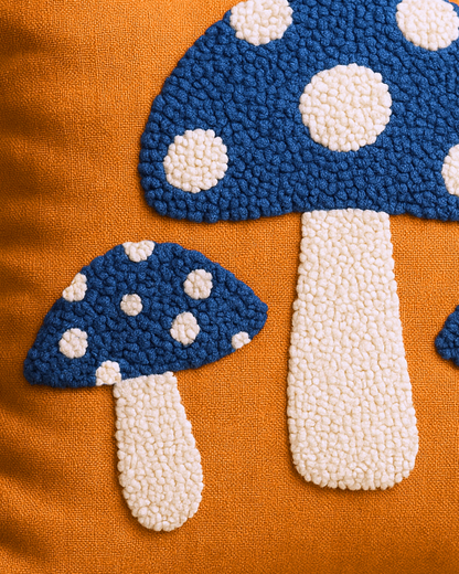 Blueshroom Punch Needle Cushion - Tinie Studio